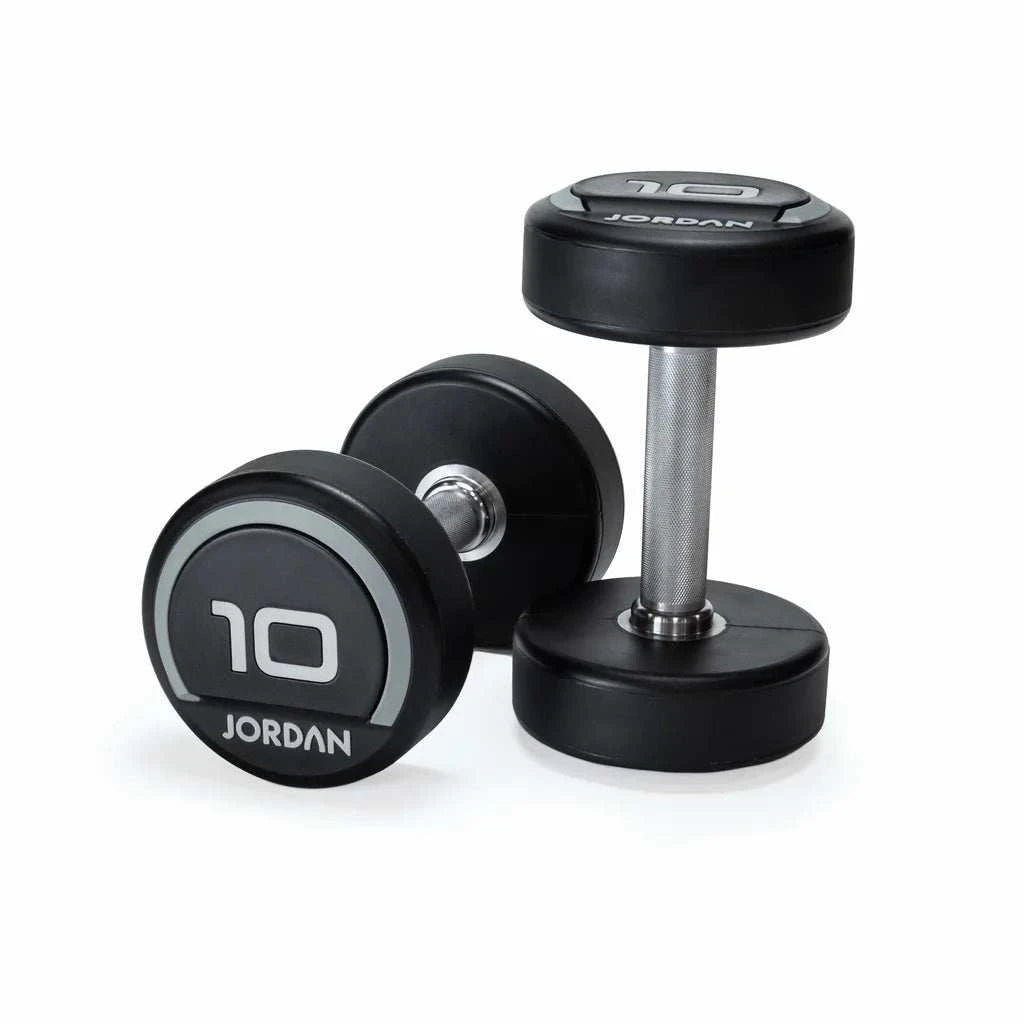 JORDAN Urethane Dumbbells (Grey) - Revamped Living