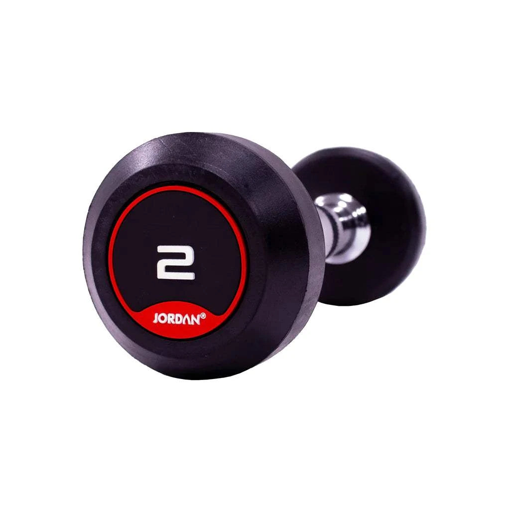 JORDAN Rubber Dumbbells (Red) - Revamped Living