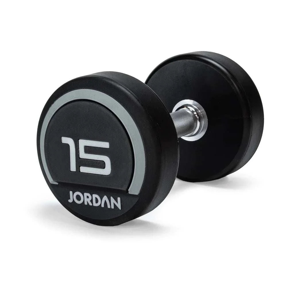 JORDAN Urethane Dumbbells (Grey) - Revamped Living