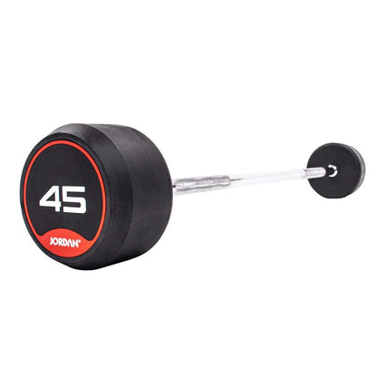 JORDAN Rubber Barbells - Straight Bar (Red) - Revamped Living