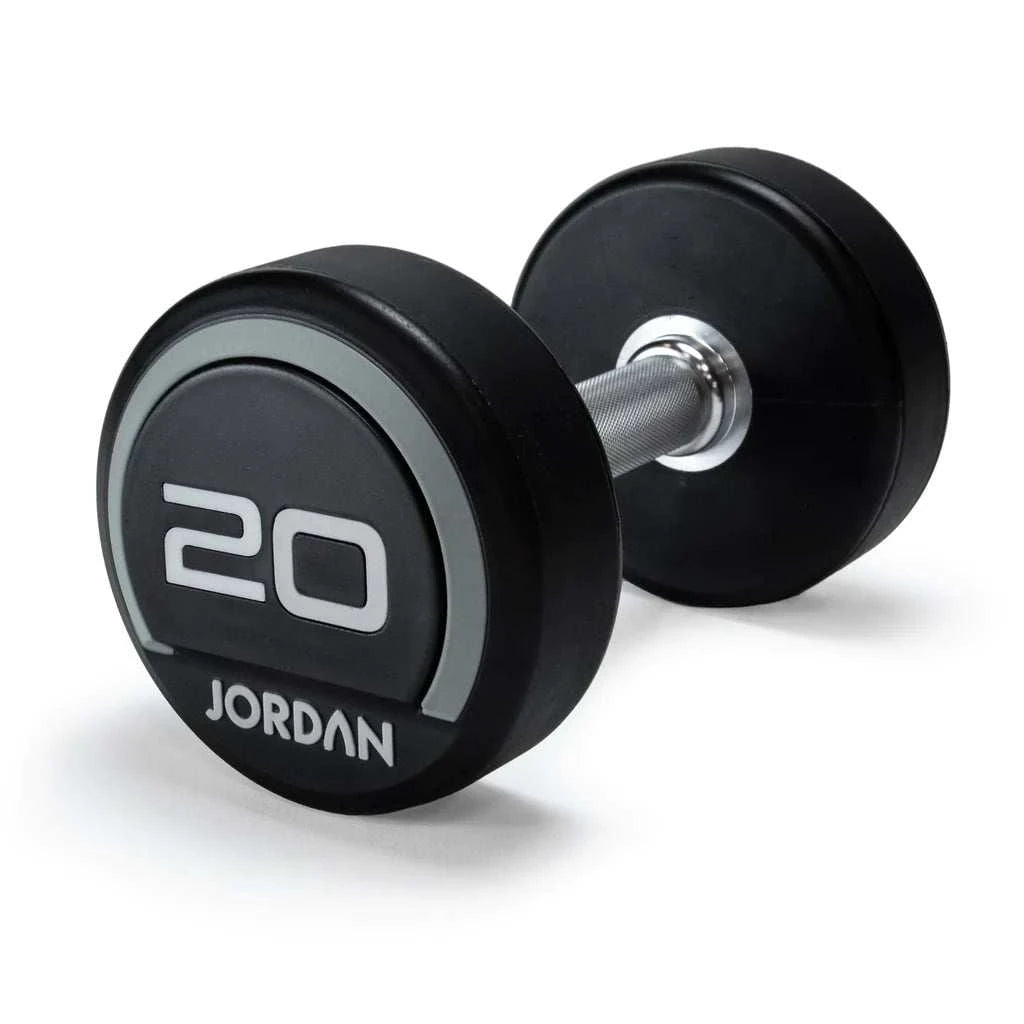 JORDAN Urethane Dumbbells (Grey) - Revamped Living