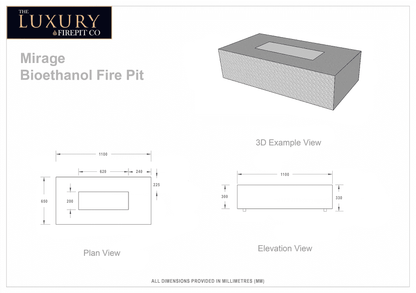 Mirage Bioethanol Fire Pit