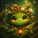 A vibrant and expressive animal avatar featuring a stylized, colorful cartoon fox with exaggerated features, set against a ra