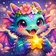 A colorful and expressive cartoon animal avatar with bright and friendly features, perfect for a diverse user profile picture